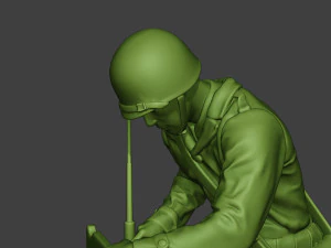 american engineer soldier ww2 crouch3 a9 3D Print Model