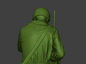 american engineer soldier ww2 crouch3 a9 3D Print Model
