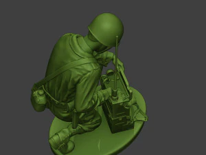 american engineer soldier ww2 crouch3 a9 3D Print Model
