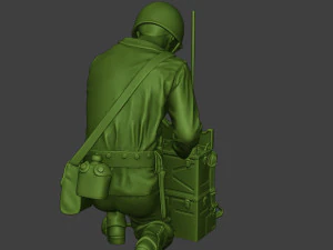 american engineer soldier ww2 crouch3 a9 3D Print Model
