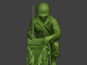 american engineer soldier ww2 crouch3 a9 3D 打印模型