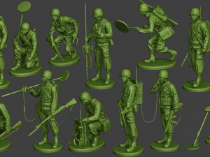 american engineer soldiers ww2 a9 pack 3D Print Model