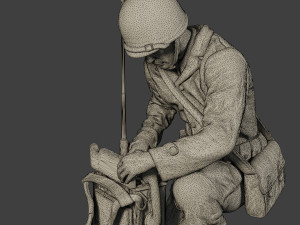american engineer soldiers ww2 a9 pack 3D Print Model