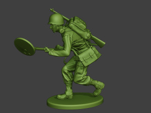 american engineer soldiers ww2 a9 pack 3D Print Model
