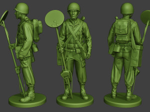 american engineer soldiers ww2 a9 pack 3D Print Model