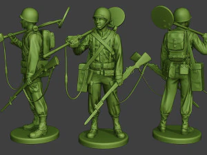 american engineer soldiers ww2 a9 pack 3D Print Model