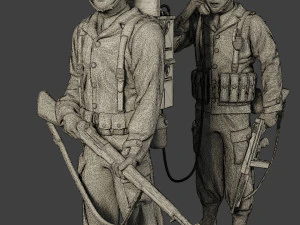 american engineer soldiers ww2 a9 pack 3D Print Model