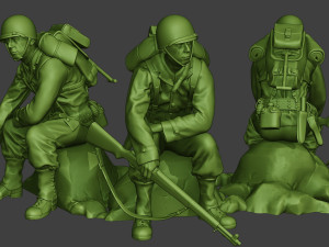 american soldier ww2 sit a10 3D Print Model