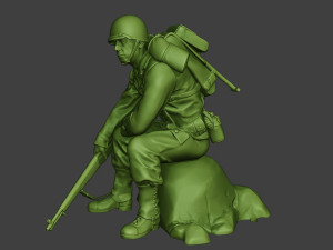 american soldier ww2 sit a10 Model Cetak 3D