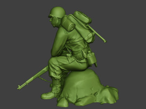 american soldier ww2 sit a10 Model Cetak 3D