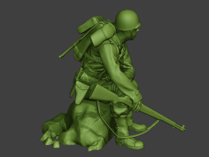 american soldier ww2 sit a10 Model Cetak 3D