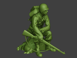 american soldier ww2 sit a10 Model Cetak 3D