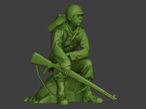 american soldier ww2 sit a10 Model Cetak 3D