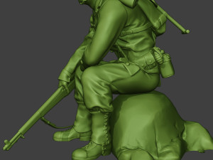 american soldier ww2 sit a10 Model Cetak 3D