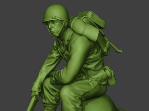 american soldier ww2 sit a10 Model Cetak 3D