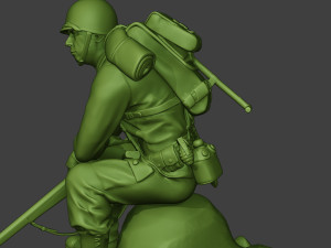 american soldier ww2 sit a10 Model Cetak 3D