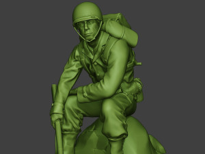 american soldier ww2 sit a10 Model Cetak 3D