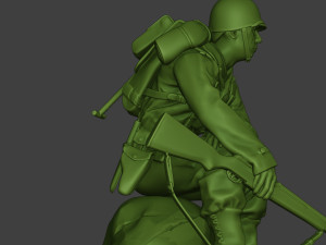 american soldier ww2 sit a10 Model Cetak 3D