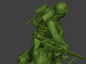 american soldier ww2 sit a10 Model Cetak 3D