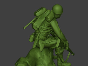 american soldier ww2 sit a10 Model Cetak 3D