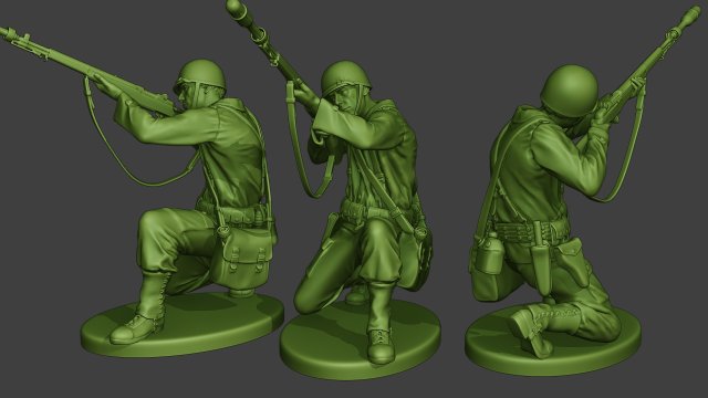american soldier ww2 m7 grenade a10 3D Принт Модель .c4d .max .obj .3ds .fbx .stl .blend 