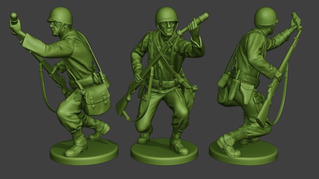 american soldier ww2 m7 grenade2 a10 3D Print Model .c4d .max .obj .3ds .fbx .stl .blend 