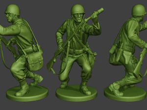 amerikanischer Soldat WW2 M7 Granate2 A10 3D Druckmodell