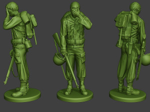 american soldier ww2 crying a11 3D Print Model