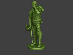 american soldier ww2 crying a11 3Dプリントモデル