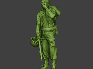 american soldier ww2 crying a11 3Dプリントモデル