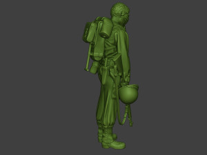american soldier ww2 crying a11 3Dプリントモデル