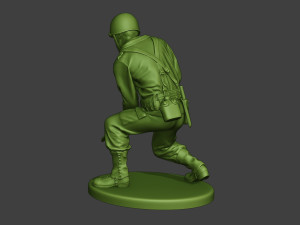 american soldier ww2 digging a11 3D 프린트 모델
