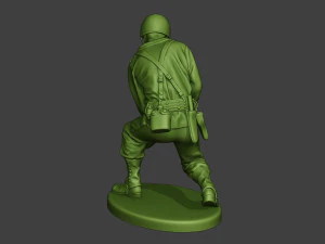 american soldier ww2 digging a11 3D Print Model