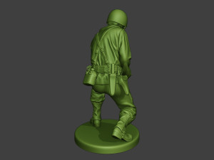 american soldier ww2 digging a11 3D 프린트 모델