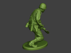 american soldier ww2 digging a11 3D 프린트 모델