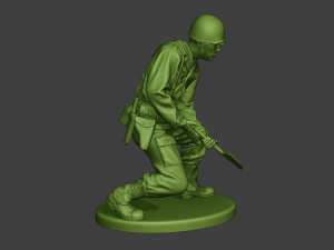 american soldier ww2 digging a11 3D 프린트 모델