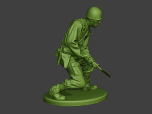 american soldier ww2 digging a11 3D Print Model