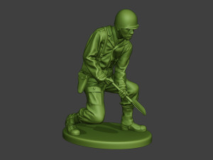 american soldier ww2 digging a11 3D 프린트 모델