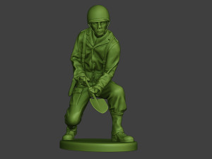 american soldier ww2 digging a11 3D 프린트 모델