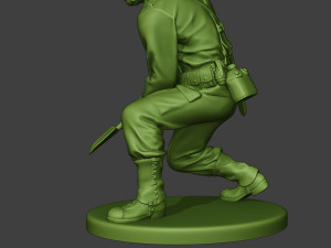 american soldier ww2 digging a11 3D 프린트 모델
