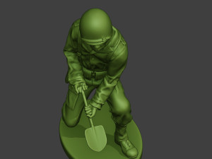 american soldier ww2 digging a11 3D 프린트 모델