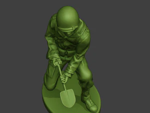 american soldier ww2 digging a11 3D Print Model