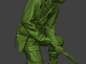 american soldier ww2 digging a11 3D 프린트 모델