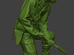 american soldier ww2 digging a11 3D Print Model