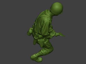 american soldier ww2 digging a11 3D 프린트 모델