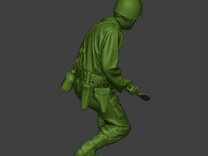 american soldier ww2 digging a11 3D 프린트 모델