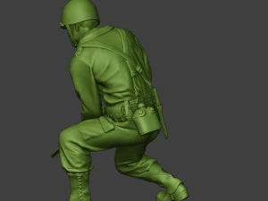 american soldier ww2 digging a11 3D Print Model