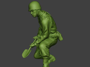 american soldier ww2 digging a11 3D Print Model