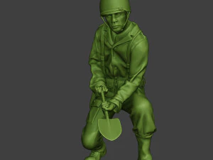 american soldier ww2 digging a11 3D Print Model