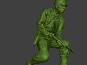 american soldier ww2 digging a11 3D Print Model